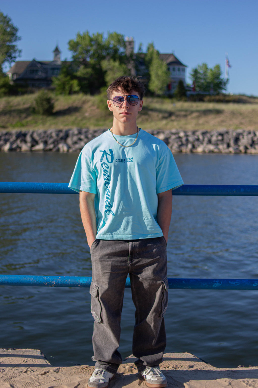 "RENEWAL" Loose Fit Tee - Blue