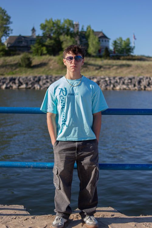 "RENEWAL" Loose Fit Tee - Blue